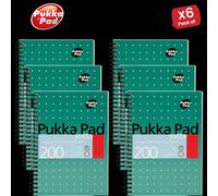 Pukka WHITE A5 WIREBOUND PADS 200 page 80gsm (RULED/MARGIN) - 6 Packs Pukka Multicolor