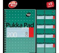 Pukka WHITE A5 WIREBOUND PADS 200 page 80gsm (RULED/MARGIN) - 9 Packs Pukka Multicolor