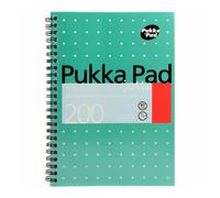 Pukka White A5 Wirebound Pads 200 Page 80Gsm (Ruled/Margin) - Pack of 15 Pukka Multicolor