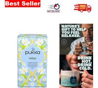 Pukka's Organic Relax Vata Tea - 20 Sachets for Stress Relief & Well-being