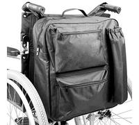 Pukkr Wheelchair Bag - Waterproof 48x40x14cm Mobility Scooter Backpack with Padded Lining, Multiple Pockets & Universal Clip Straps