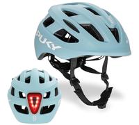 PUKY Helmet Children's Bicycle Helmet S: 48-55 cm/M: 54-58 cm Lightweight | Maximum protection and ventilation, 360° visibility thanks to light module, children's helmet for safety and comfort