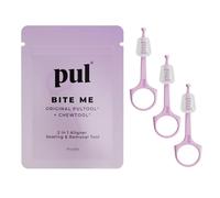 PUL 2-in-1 Clear Aligner Chew Tool & Removal Tool - Blue | Orthodontic Chewie + Remover Combo | Hygienic, Reusable, BPA-Free Dental Accessory for Invisalign | Pack of 3