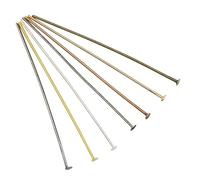 PULABO 100-200pcs / Bag 15mm-70 mm Metal Headpins Flat Head Pin Supplies for Jewelry Making Findings Accessories Convenient