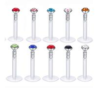 PULABO 10pcs Labret Lip Rings Bioflex Labret Tragus Cartilage Earring Stud Medusa Monroe Piercing popular