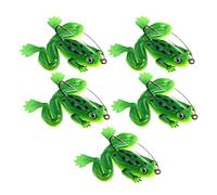 PULABO 5 Pcs Pvc Frog Fishing Lures Soft Baits Topwater For Bass Pike Perch Catfish. Convenient
