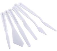 PULABO 6Pcs/Set Plastic Painting Palette Knives Set, Flexible Canvas Palette Knives Practical Color Mixing Painting Accessories Art Tools Popular