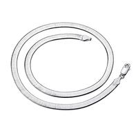 PULABO 925 Silver Necklace 4Mm Snake Chain Men & Women Couple Sterling Silver Jewelry Blade Chain popular