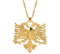 PULABO Albania Eagle Pendant Necklaces For Men Women Silver Color/Gold Color Albanian Jewelry Ethnic Gifts Kosovo 233406 Creative