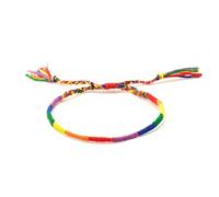 PULABO Bracelet Lesbians Rainbow Pride Wristband Woven Adjustable Friendship Jewelry,Colorful Bracelet Creative