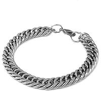 PULABO Bracelets Bangle, Heavy Punk Rock Titanium Stainless Steel Men Fashion Bracelet Jewelry Bangle - Silver Creative
