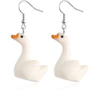 PULABO Cartoon Drop Earring for Women Cute Girls Gift Eardrop Funny Cartoon Hand Made 3D Animal Earring Ear Jewelry Accessories,Goose popular