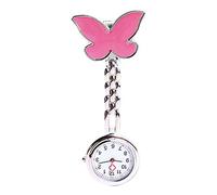 PULABO Fashion Womens Butterfly Smile Face Clip-On Nurse Watch Brooch Fob Pocket Watch Durable and Useful High Practicability, Security