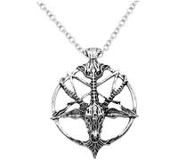 PULABO Goat Head Satanic Necklace Pendant Inverted Pentagram Necklace 4 * 3.8cm Creative