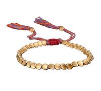 PULABO Handmade Tibetan Copper Beads Bracelet for Men and Women, Buddhist Good Luck Bracelet,Rope Bracelet and Bangles Jewelry Creative