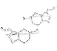 PULABO Happiness Serotonin Molecule earrings, Happiness Neurotransmitter earrings, Serotonin earrings Organic Chemistry jewelry for Science Lovers and Science Major Creative