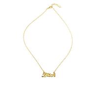 PULABO Letter Necklace Short Letter Clavicle Chain Classic Bitch Pendant Choker Women Simple Temperament Jewelry Gift,Gold Adorable and Durable Creative