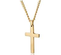 PULABO Metal Cross Pendant Chain Necklace Christ Crucifix Necklace Prayer Prayer Gift for Men Women Creative