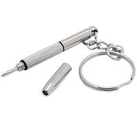 PULABO Multifunction Eyeglass Screwdriver Mini Hand Tool 3-in-1 Eyeglass Screwdriver Sunglass Watch Repair Kit with Keychain Creative