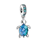 PULABO Ocean Blue Sea Turtle Dangle Bead fit Charms Silver Bracelet DIY Women Jewelry summer Collection popular