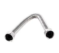 PULABO Silver Stainless Steel Shower Hose 30cm Anti-Kink Replacement Shower Hose, 19mm, 41 Bars Max Pressure, 1 Piece