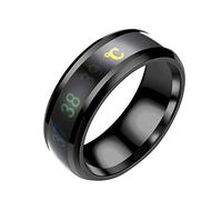 PULABO Smart Temperature Stainless Steel Ring Couple Lover Color Change Mood Unisex Ring Hand Jewelry Superior Creative