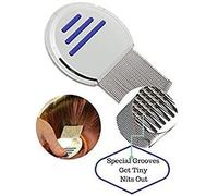 PULABO Stainless Steel Louse And Nit Comb For Head Lice Treatment. Durable