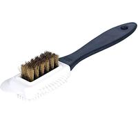 PULABO Suede Brush Boot Brush 1pcs Shoe Cleaning Brush 4 Sided Multifunctional Nubuck and Suede Cleaner, Brass Bristle, Suede Nubuck Leather Shoe Boot Cleaning Brush Eco-friendly