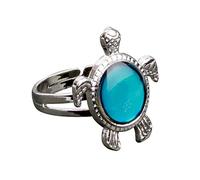 Pulabo Turtle Mood Ring - Color Change Emotion Ring, Adjustable Gift