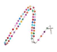 PULABO Women Christian Catholic Rosary Bead Cross Pendant Strand Necklace Jewelry Creative and Exquisite Workmanship