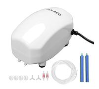 PULACO 210 GPH Ultra Quiet Aquarium Air Pump Dual Outlet, Fish Tank Aerator Pump with Accessories, Under 300 Gallon Fish Tanks