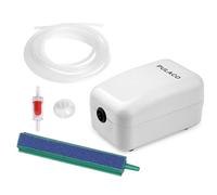 PULACO Ultra Quiet Mini Aquarium Fish Tank Air Pump for 1-20 Gallon Fish Bowl with Air Tube Air Bubbler Stone Check Valve