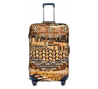 PULaif American Bulldog Head Travel Box Protective Cover,Travel Luggage Cover,Suitcase Protector Fits 18-32 In,Suitcase Cover, African Style Patchwork, S