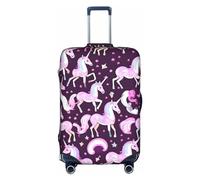 PULaif Art Guitar Pattern Print Travel Box Protective Cover,Travel Luggage Cover,Suitcase Protector Fits 18-32 In,Suitcase Cover, Unicorns Pink, XL