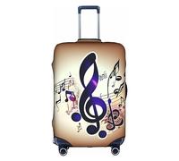 PULaif Beer Foam Travel Box Protective Cover,Travel Luggage Cover,Suitcase Protector Fits 18-32 In,Suitcase Cover, Purple Music Notes, L