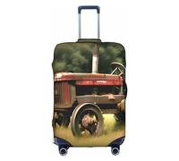 PULaif Blue Galaxy Travel Box Protective Cover,Travel Luggage Cover,Suitcase Protector Fits 18-32 In,Suitcase Cover, Old Tractor Photoes Farm, M