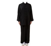 PULaif Chinese Martial Arts Uniform Suit, Unisex Kung Fu Suits Multicolor Multiple Sizes For Tai Chi Martial Arts Meditation Qigong(Black a,M)