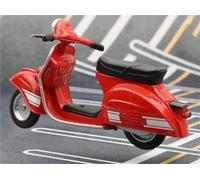 PuLaif Collection 1: 18 Alloy for Vespa 200 for Rally Motorcycle Model Toy Scooter Gift Cake Ornament(Black- Silver)