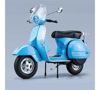 PULaif Collection Simulation 1:10 Scale For Vespa 125 Off Road Motorbike Alloy Model Sound Light Diecast Motorcycle Vehicle Toy Gift(Blue)