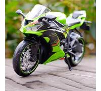 PULaif Collection Simulation 1/12 Scale For Kawasaki For NINJA ZX-6R Off Road Motorbike Alloy Model Diecast Motorcycle Vehicle Toy Gift(Green)