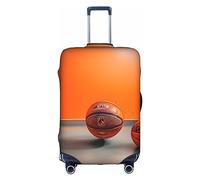 PULaif Cute Bichon Frise Dog Travel Box Protective Cover,Travel Luggage Cover,Suitcase Protector Fits 18-32 In,Suitcase Cover, Basketball Orange, M