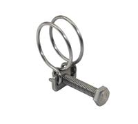 PULaif Double Wire Hose Clamp, 304 Adjustable Stainless Steel Double Wire Spring Clamp For UPVC Hose Pipe Multiple Sizes(73-80mm (5pcs))