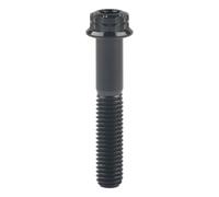 PULaif Fully Threaded Joint Connector Bolts, titanium flanges 10 pcs. screws M8x15 20 25 30 35 40 45 50 55 60 65 80mm T40 pitch 1.25mm for cars motorcycles(Black,40mm)