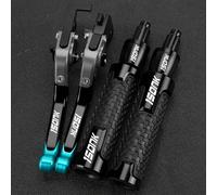 PULaif Handbrake 7/8" 22MM for CFMOTO 150NK 150 NK 2019-2024 2023 2022 2021 2020 Brake Clutch Levers Motorcycle Handle Handlebar Grips Acessories Multicolor(Black- Silver)