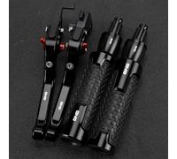 PULaif Handbrake Accessories Motorcycle CNC Aluminum for Aprilia Tuono V4 for Factory 2017 2018 2019 Brake Clutch Levers Handle Extendable Folding Multicolor(Black- Silver)