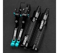 PULaif Handbrake Accessories Motorcycle Extendable Brake Clutch Levers for CFMOTO 650MT 650TR-G 650 MT 650 TR-G 2023 2022 2021Hand Grips Handlebar Ends Multicolor(Black- Silver)