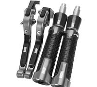 PULaif Handbrake Adjustable Brake Clutch Lever Handle Grips Ends for H-ONDA CBR300RR CBR 300RR 3000 RR 2013-2021 2022 2019 Motorcycle Accessories Multicolor(Grey)