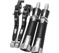 PULaif Handbrake Adjustable Brake Clutch Levers CNC for Aprilia CAPONORD for Rally Caponord CAPANORD for Rally 2014 2015 2016 Hand Grips Handlebar Ends Multicolor(Silver)