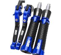 PULaif Handbrake Adjustable Brake Clutch Levers CNC for Aprilia CAPONORD for Rally Caponord CAPANORD for Rally 2014 2015 2016 Hand Grips Handlebar Ends Multicolor(Blue)