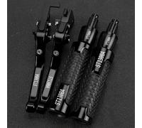 PULaif Handbrake Adjustable Handlebar Handle Lever Brakes Grip CNC for H-ONDA ST 1300 A 2007 2006 2005 2004 2003 Motorcycle Brake Clutch Levers Multicolor(Black- Silver)